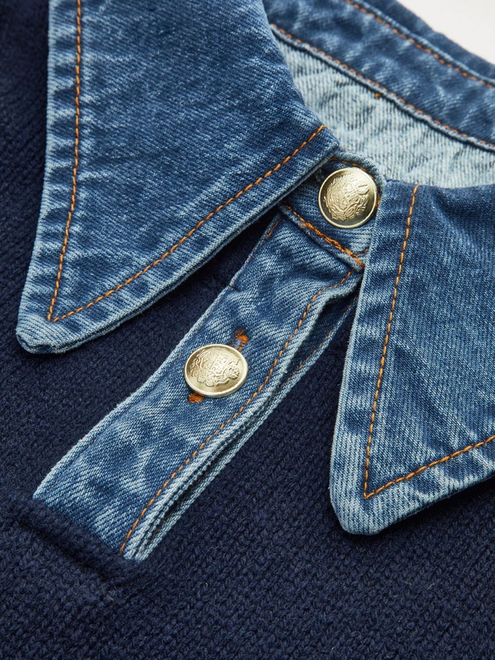 COMMENSE 2 in 1 Panel Lapel Sweater - Picture 3 of 6